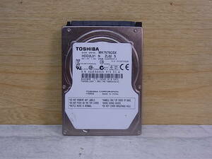 △G/106●東芝 TOSHIBA☆2.5インチHDD(ハードディスク)☆750GB SATA300 5400rpm☆MK7575GSX☆中古品