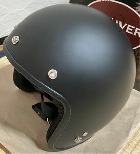 LEAD GRENVER スモールジェットヘルメット ハーフマットブラック フリーサイズ バイク用 リード工業