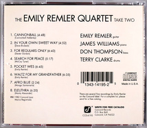 (CD) The Emily Remler Quartet 『Take Two』 輸入盤 CCD-4195 Concord Jazz エミリー・レムラー_画像2