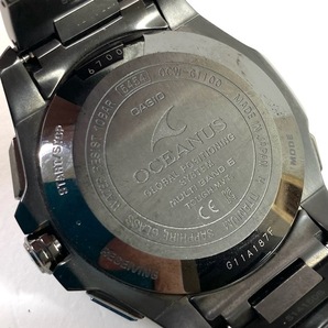 1円～ メーカー修理点検済 箱付き CASIO カシオ OCEANUS オシアナス OCW-G1100B-1AJF クロノグラフ ソーラー チタン メンズ 腕時計の画像9