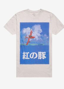 スタジオジブリ　紅の豚　ポスター　Tシャツ　Lサイズ　（Ｓ、Ｍ、ＸＬは取り寄せ）