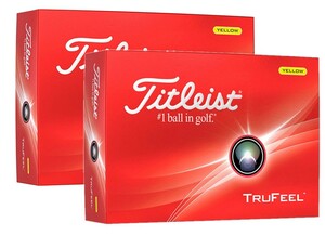 ★ New ★ Titleist ★ New ★ 2024 Trufeel True Feel Seell Golf Ball ★ Желтый ★ 2 DARTH ★ Япония искренняя ★ ★