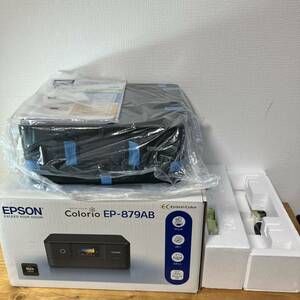 3-44 EPSON エプソン Colorio カラリオ プリンター インクジェットプリンター EP-879AB 家電 箱あり 通電確認済 2016年製