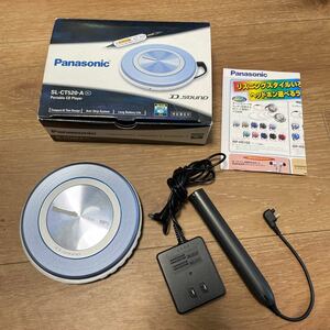 3-133 Panasonic パナソニック MP3 ポータブルCDプレーヤー CDウォークマン SL-CT-520 D.sound ブルー 音響機器 プレーヤー 動作未確認