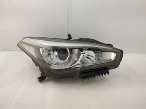 レンズ磨きコーティング済 NISSAN フーガ HY51 Y51 後期 純正 右ヘッドライト KOITO 100-23645 【W】LED 運転席側 中古品