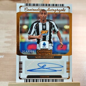 299枚限定 ダヴィド・トレゼゲ 2022-23 Panini Chronicles Contenders David Trezeguet 254/299 Juventus 直筆サインカード