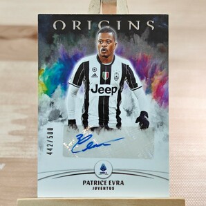 パトリス・エヴラ 2022-23 Panini Chronicles Origins Auto Patrice EVRA 442/500 Juventus 直筆サインカードの画像1