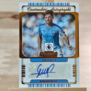 299枚限定 ダビド・シルバ 2022-23 Panini Chronicles Contenders David Silva 248/299 Manchester City 直筆サインカード