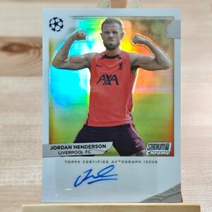 ジョーダン・ヘンダーソン 2022-23 Topps Stadium Club Chrome UEFA Jordan Henderson Behind the Lens Auto 直筆サインカード