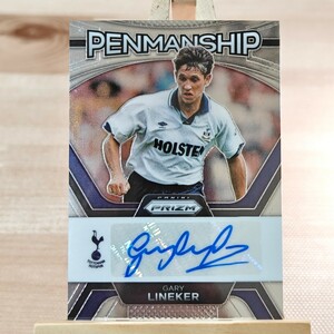 ゲーリー・リネカー 2023-24 Panini Prizm Premier League Gary Lineker Penmanship Auto Hotspur 直筆サインカード