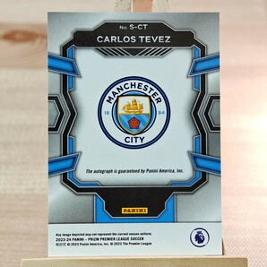 カルロス・テベス 2023-24 Panini Prizm EPL Carlos Tevez Auto Manchester City Autograph 直筆サインカードの画像2