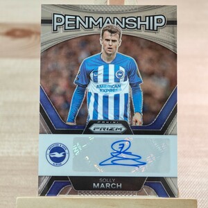 ソリー・マーチ 2023-24 Panini Prizm Premier League Solly March Penmanship Auto Brighton 直筆サインカード