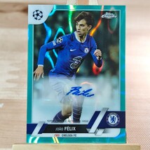 ジョアン・フェリックス 2022-23 Topps Chrome UEFA Club Competitions Joao Felix Aqua Lava Auto Chelsea 直筆サインカード_画像1