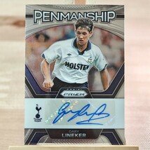 ゲーリー・リネカー 2023-24 Panini Prizm Premier League Gary Lineker Penmanship Auto Hotspur 直筆サインカード_画像1