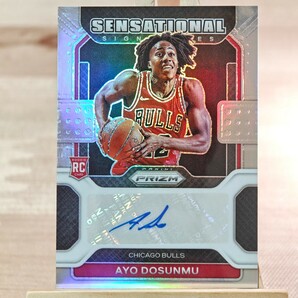 アヨ・ドスンム 2022 Panini Prizm Sensational Signatures Ayo Dosunmu Rookie RC Silver Auto Autograph Bulls 直筆サインカードの画像1