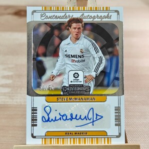 50枚限定 スティーブ・マクマナマン 2022-23 Panini Chronicles Contenders Steve McManaman 26/50 Real Madrid 直筆サインカードの画像1