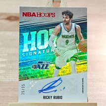 25枚限定 リッキー・ルビオ 2017-18 Panini NBA Hoops Hot Signatures Ricky Rubio Auto 25/25 直筆サインカード_画像1