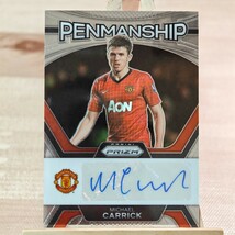 マイケル・キャリック 2023-24 Panini Prizm Premier League Michael Carrick Penmanship Auto Manchester United 直筆サインカード_画像1