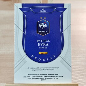 10枚限定 パトリス・エヴラ 2022 Panini National Treasures Prodigy Auto Patrice Evra 05/10 France 直筆サインカードの画像2