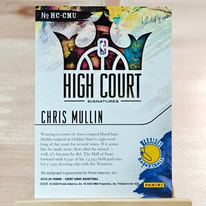 49枚限定 クリス・マリン 2019-20 Panini Court Kings High Court Signatures Citrine Chris Mullin auto 16/49 直筆サインカードの画像2