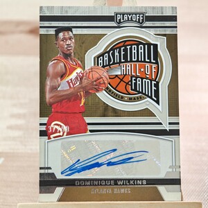 99枚限定 ドミニク・ウィルキンス 2021-22 Chronicles Playoff Hall Of Fame Dominique Wilkins Auto 37/99 直筆サインカード ホークス