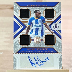 64枚限定 ダニー・ウェルベック 2022-23 Panini Chronicles Cornerstones Quad Patch Danny Welbeck Auto 48/64 直筆サインカードの画像1