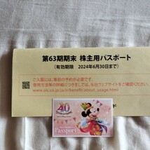 東京ディズニーリゾート 株主優待 株主用パスポート　有効期限2024年6月30日まで_画像1