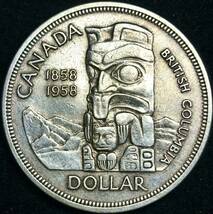 【カナダ大型銀貨】(1958年銘 23.3g 直径36mm)_画像1