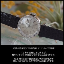 極小 ロレックス 2606 プレシジョン K18WG カットガラス 純正尾錠 リザードベルト cal.1401 手巻 レディース ROLEX OH済1年保証_画像3