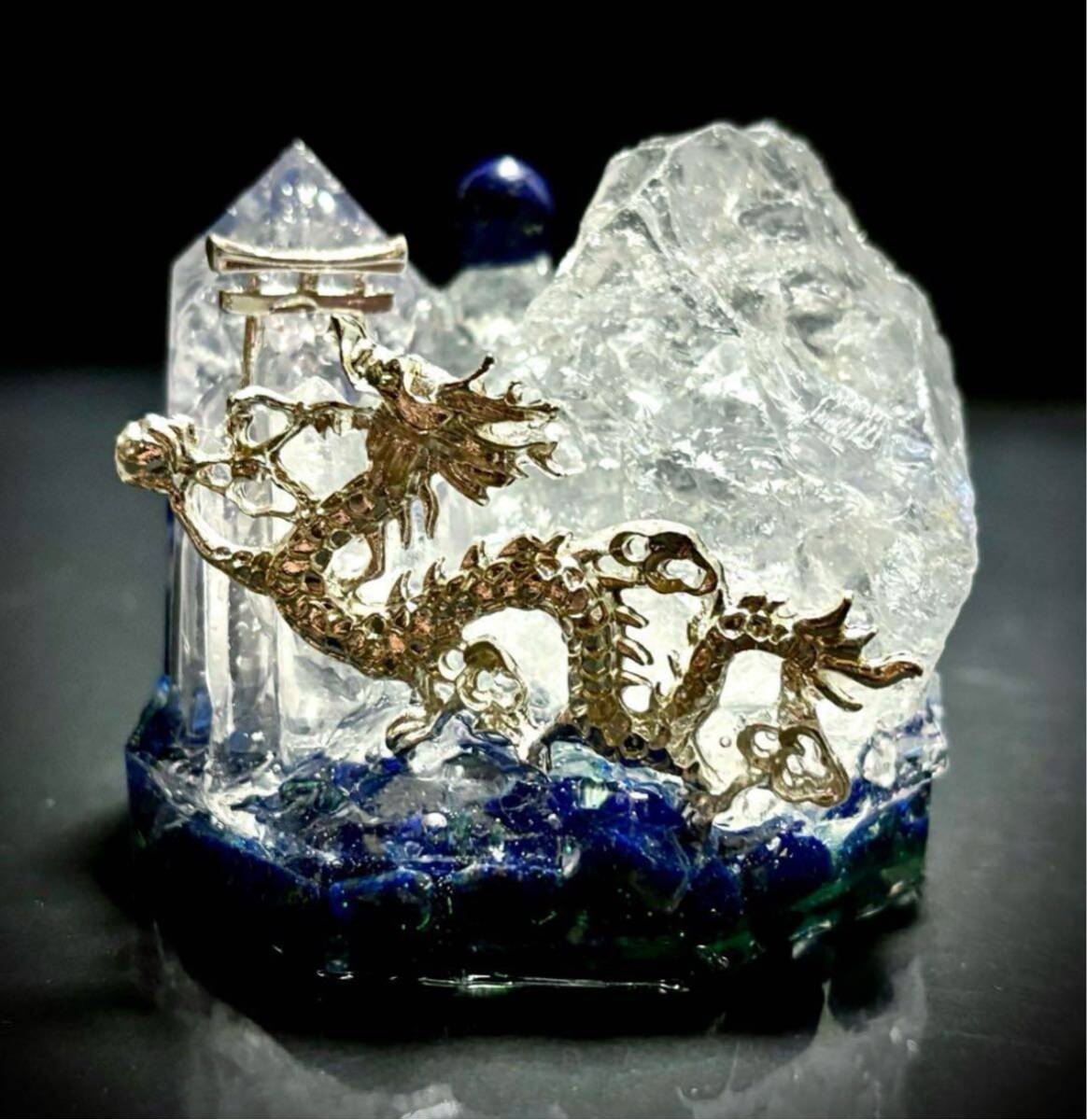◇Dragon Dance◇Hidden Dragon◇Torii Gate◇Orgonite◇Object◇Lapis Lazuli◇Crystal◇Octagon◇, Handmade items, interior, miscellaneous goods, ornament, object