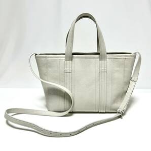 美品 BALENCIAGA バレンシアガ BARBES SMALL EAST-WEAT SHOPPERS BAG バルベス スモール レザー トート バッグ ショルダーバッグ 671404の画像4