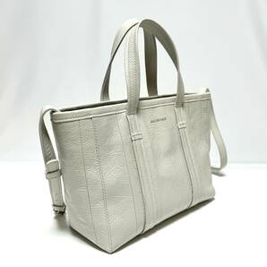 美品 BALENCIAGA バレンシアガ BARBES SMALL EAST-WEAT SHOPPERS BAG バルベス スモール レザー トート バッグ ショルダーバッグ 671404の画像3