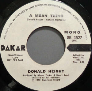 【SOUL 45】DONALD HEIGHT - A MEAN THING / (STEREO) (s240301032) 