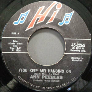 【SOUL 45】ANN PEEBLES - (YOU KEEP ME) HANGING ON / HEARTACHES HEARTACHES (s240320005)