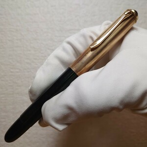 PELIKAN/ペリカン 万年筆 500nn ブラックストライプ ペン先 14C 585 EF ヴィンテージ アンティーク レトロ