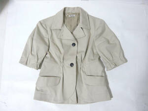 miumiu MiuMiu short sleeves jacket #38 beige 5682