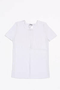  Chanel CHANEL #38 cotton stylish short sleeves cut and sewn white 1353