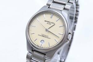 【W126-401】動作品 電池交換済 SEIKO ALBA EPSILON セイコー アルバ エプシロン 腕時計 V732-0100 メンズ【送料全国一律185円】