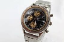 【W126-437】動作品 電池交換済 L‘OROLOGIO ロロロージョ クロノグラフ 回転ベゼル 腕時計 VT-76001 メンズ【送料全国一律185円】_画像1