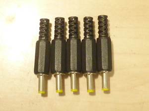 4.0mm/1.7mm フォーク端子型コネクタ長14mm DCプラグ 未使用品5個セット