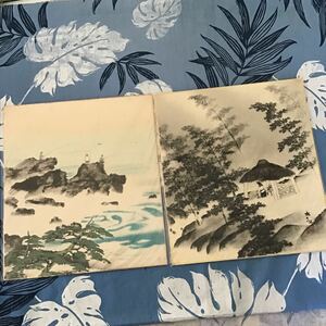 色紙　２枚　風景画