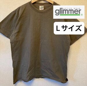 グリマー　glimmer Tシャツ 半袖Tシャツ　カーキ　緑　L