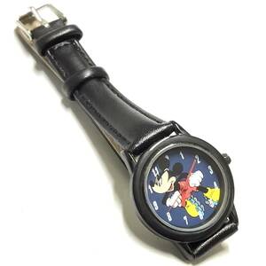 [ retro * Vintage, батарейка & заменен ремень ] Disney магазин Mickey Mouse аналог наручные часы герой часы 