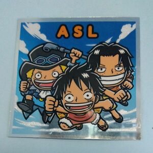 ASL　ワンピースマンチョコ　エース　サボ　ルフィ　ビックリマン　コラボ