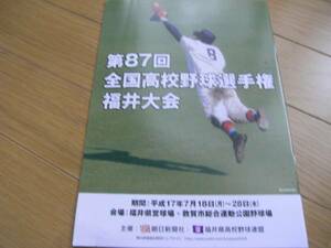 第87回 全国高校野球選手権　福井大会/2005年