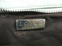 ●超美品●LOEWE ロエベ●ロゴ型押し●カーフ レザー 本革●クロスボディ ショルダー バッグ●ライトブルー●SV金具●B5 収納●Js44854_画像8