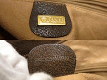 ●超美品●GUCCI オールド グッチ●GGスプリーム●ロゴ型押し●PVC カーフ レザー●ショルダー バッグ●ベージュ ブラウン●G金具●Js45070_画像8