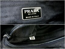 ◆美品◆PRADA プラダ◆クロコ型押し◆ナイロン カーフ レザー 本革◆ハンド バッグ◆黒 茶色 G金具◆イタリア製◆ヴィンテージ◆A4348_画像9