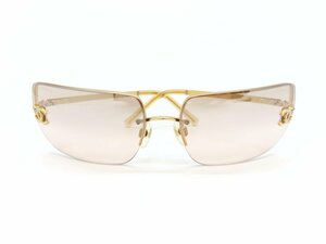 ◆超美品◆CHANEL シャネル◆ココマーク 4092-B◆ラインストーン◆サングラス◆ゴールド◆ヴィンテージ◆ピンクベージュレンズ◆A4441