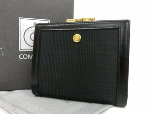 ◆未使用 保管品◆COMTESSE コンテス◆ホースヘア レザー 本革◆がま口 二つ折り 財布◆ブラック ゴールド金具◆ウォレット◆A4369